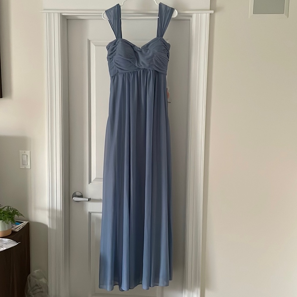 Birdy Grey Chiffon Dusty Blue bridesmaid dress